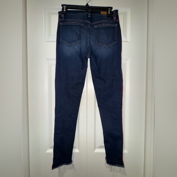 Etienne Marcel Jeans w/ red zipper. Raw hem. Size 27. GUC - Picture 6 of 16